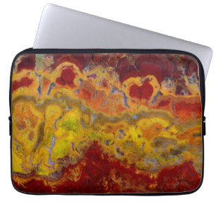 Red and yellow Crayloa Jasper Laptop Sleeve