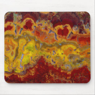 Red and yellow Crayloa Jasper Mouse Mat