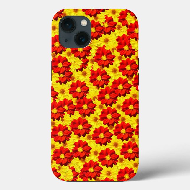 Red and yellow dahlia flowers  Case-Mate iPhone case (Back)