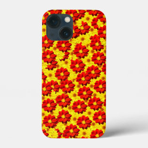 Red and yellow dahlia flowers iPhone 13 mini case