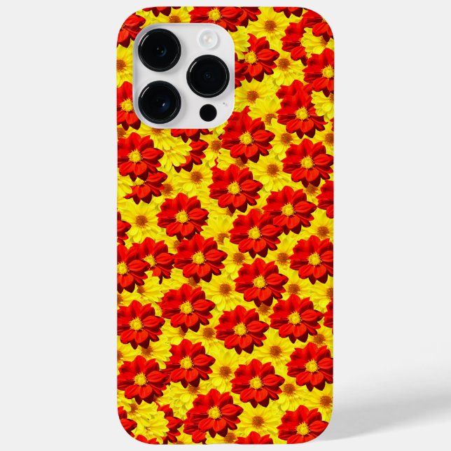 Red and yellow dahlia flowers  Case-Mate iPhone case (Back)