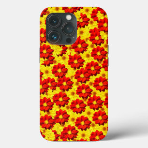 Red and yellow dahlia flowers iPhone 13 pro case