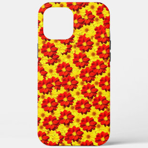 Red and yellow dahlia flowers iPhone 12 pro max case