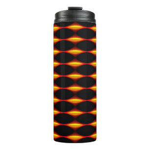 Red And Yellow Diamond Pattern  Thermal Tumbler