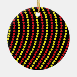 Red and Yellow Dots Cool Ceramic Tree Decoration