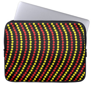 Red and Yellow Dots Cool Laptop Sleeve