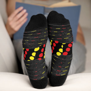 Red and Yellow Dots Cool Socks