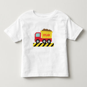 Red and Yellow Dump Truck, For Kids Toddler T-Shirt