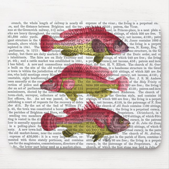 Red and Yellow Fantasy Fish Trio Mouse Mat (Front)