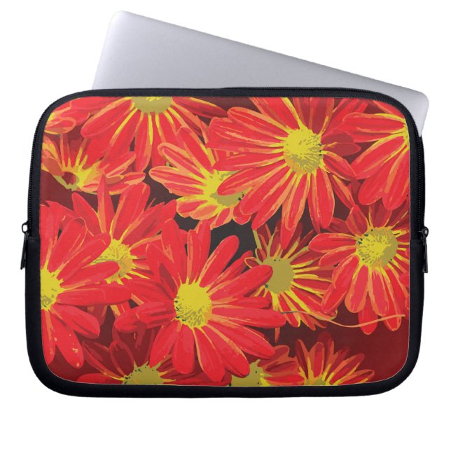 Red and Yellow Flowers 1 Laptop Sleeve (Front)