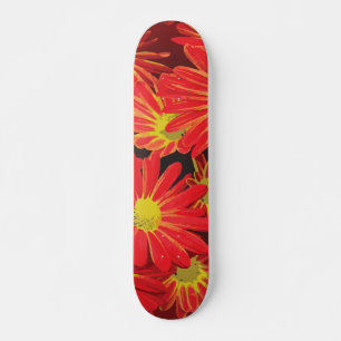 Red and Yellow Flowers 1 Skateboard