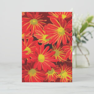 Red and Yellow Flowers 1 Thank You Card