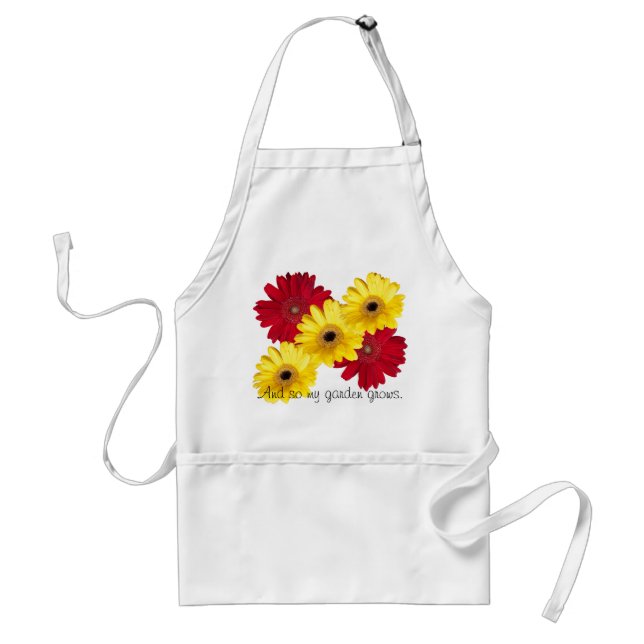 Red and Yellow Gerber Daisy Close Up Photographs Standard Apron (Front)