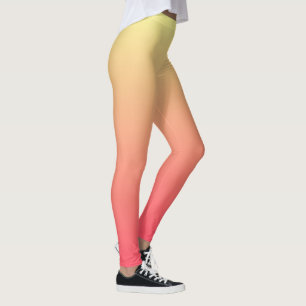 Red and Yellow Gradient Colours Leggings