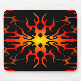 Red and Yellow Hot Rod Flames Mouse Mat