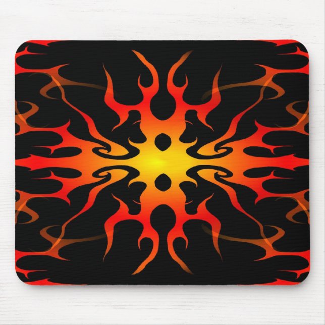 Red and Yellow Hot Rod Flames Mouse Mat (Front)