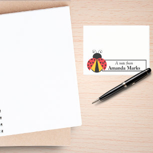 Red and Yellow Ladybug Personalised Post-it Notes