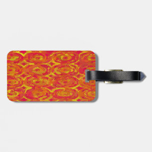 Red and Yellow Luggage Tag