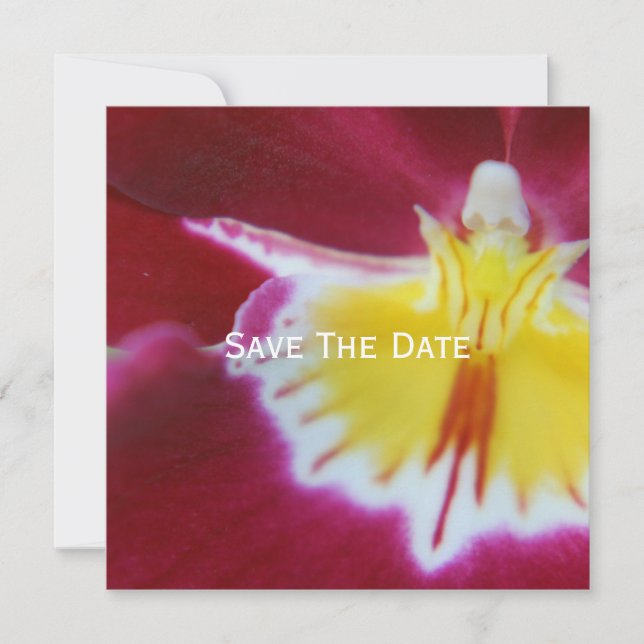 Red and Yellow Orchid Invitation (Front)
