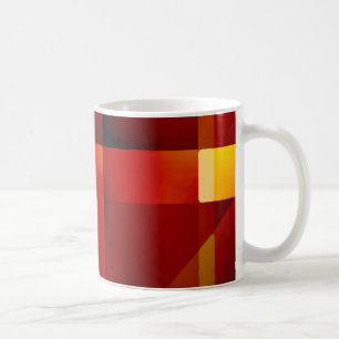 Red and yellow pattern coffee mug