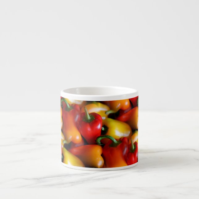 Red and Yellow Peppers Espresso Cup (Front)