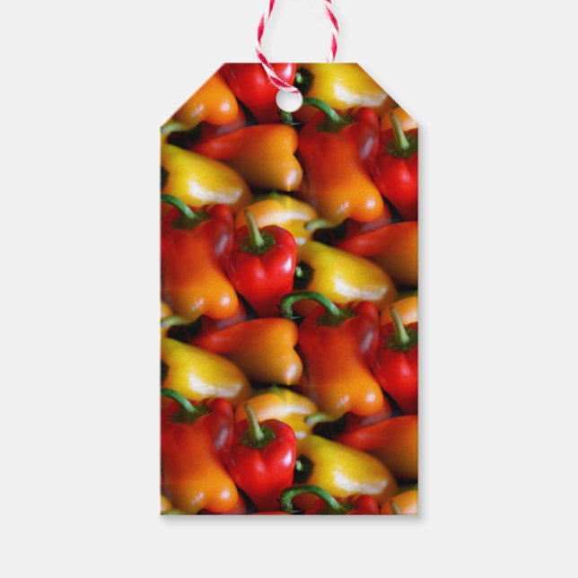 Red and Yellow Peppers Gift Tags (Front)