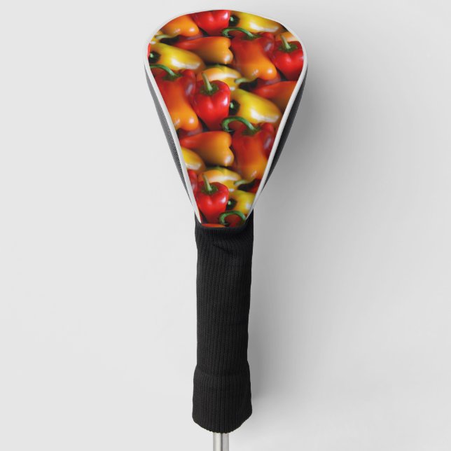Red and Yellow Peppers Golf Head Cover (Front)