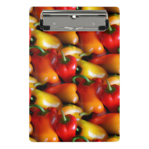 Red and Yellow Peppers Mini Clipboard