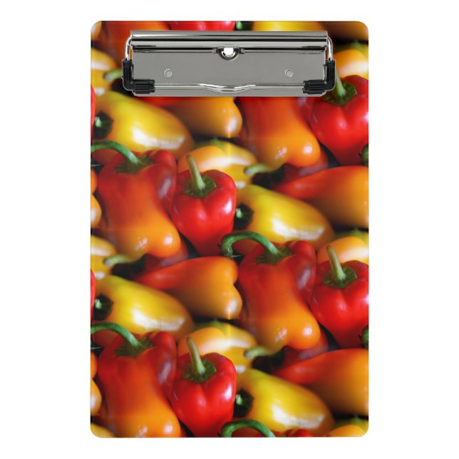 Red and Yellow Peppers Mini Clipboard (Front)
