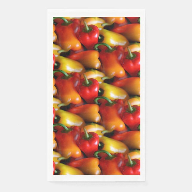 Red and Yellow Peppers Napkin (Front)