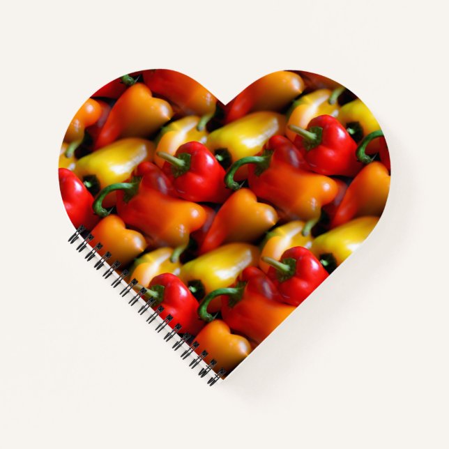 Red and Yellow Peppers Notebook (Front)