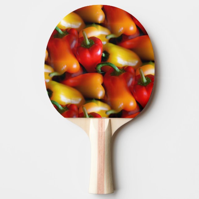 Red and Yellow Peppers Ping Pong Paddle (Front)