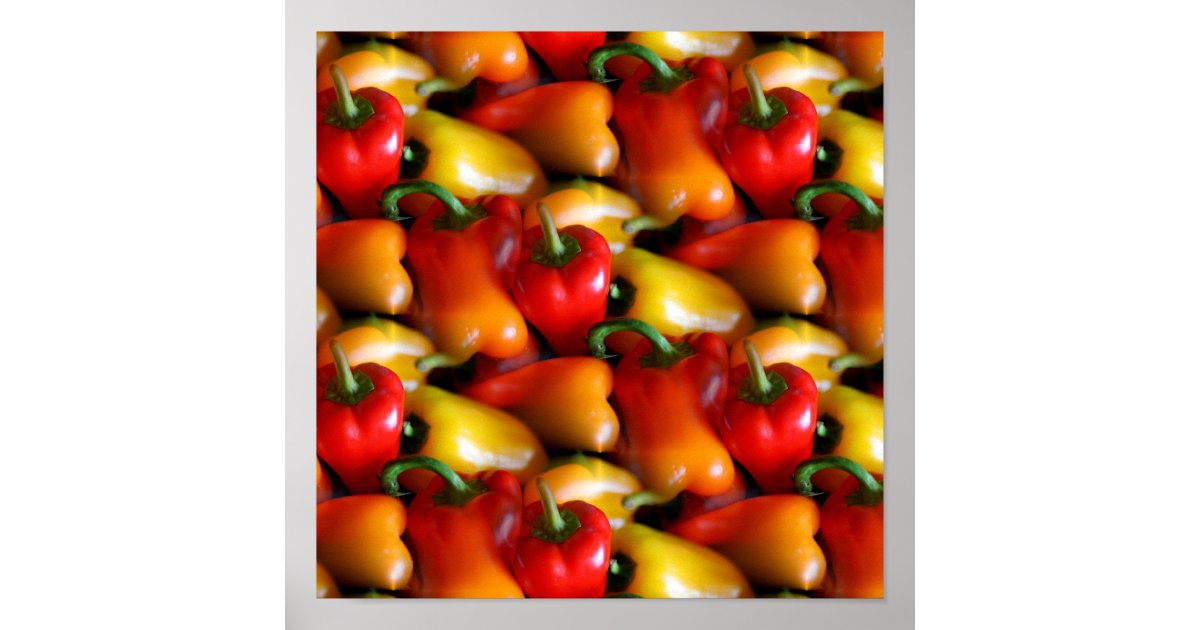 red-and-yellow-peppers-poster-zazzle