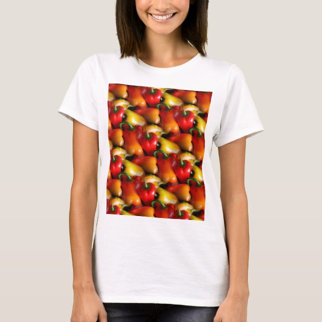 Red and Yellow Peppers T-Shirt (Front)