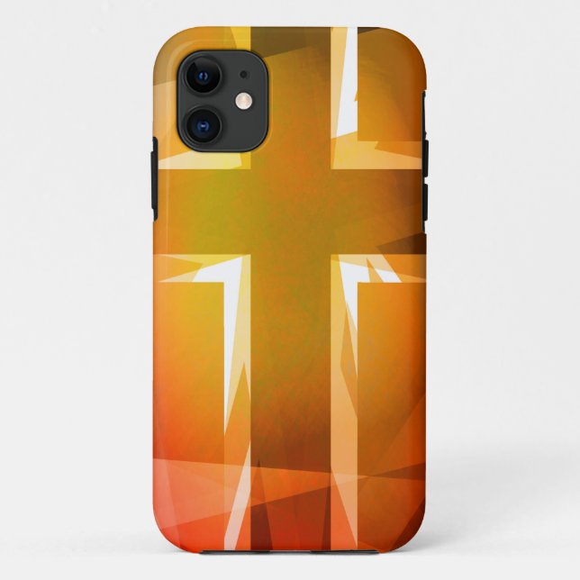 Red and yellow religious cross Case-Mate iPhone case (Back)