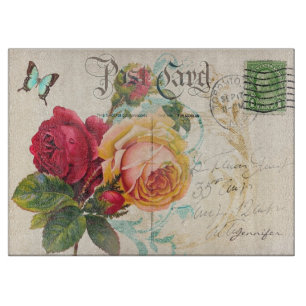 Red and Yellow Rose Customisable Cutting Board