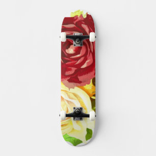 Red and Yellow Roses Art Skateboard
