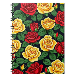Red and Yellow Roses Spiral Notebook