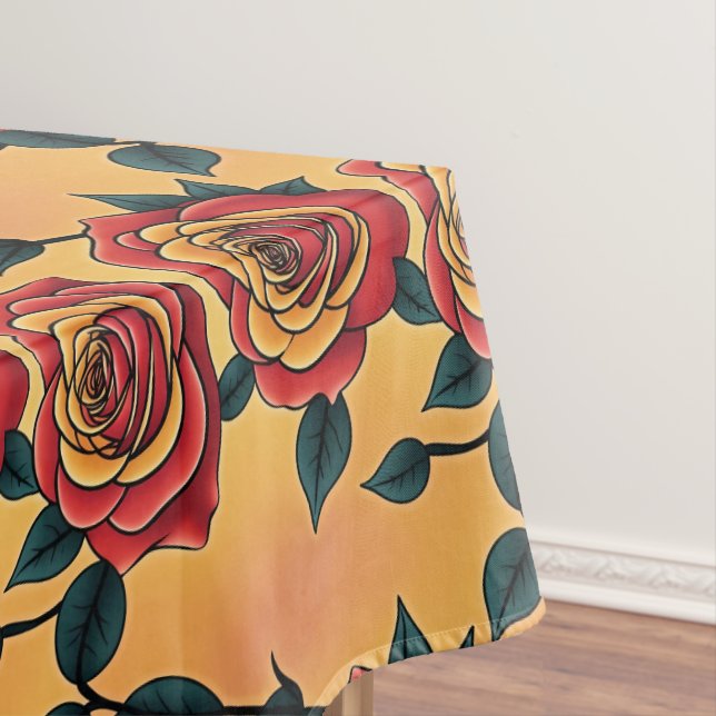 Red And Yellow Roses Tablecloth (In Situ)