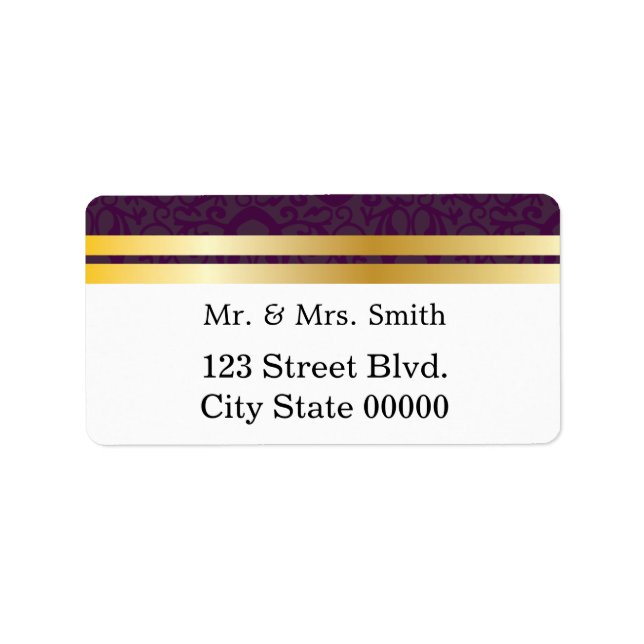 Red and Yellow Royalty Print Label (Front)