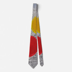 Red and Yellow Spot wear with caution Tie