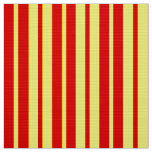 Red and Yellow Stripes Design Fabric