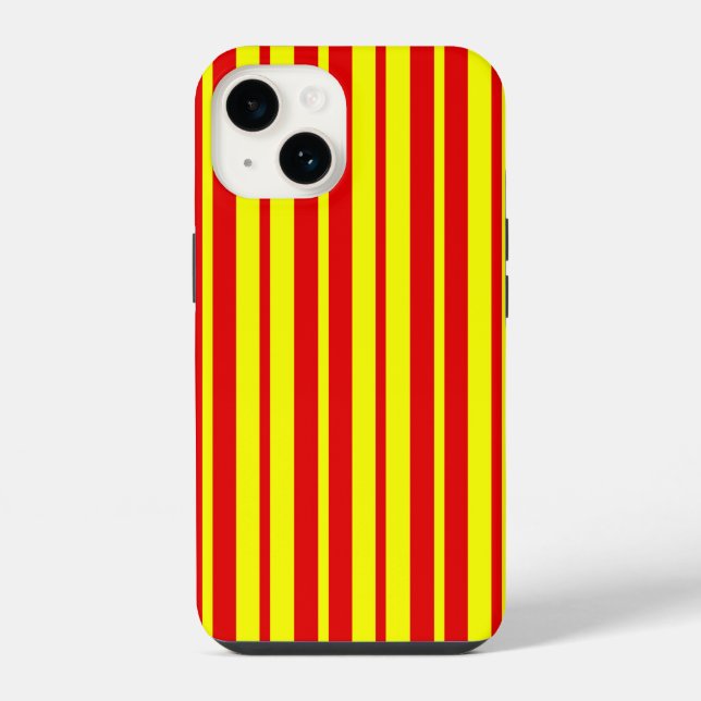 Red and Yellow Stripes Design  iPhone Case (Back)