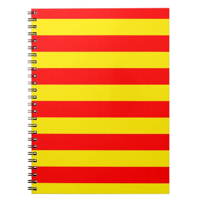 Red and Yellow Stripes Design Notebook (Front)