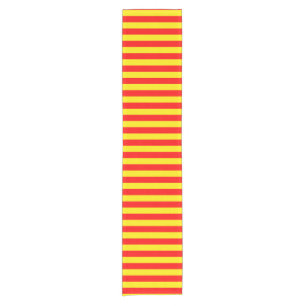Red and Yellow Stripes Design Short Table Runner