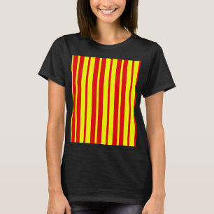 Red and Yellow Stripes Design  T-Shirt