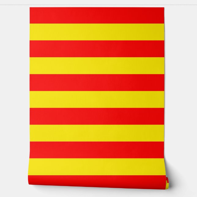 Red and Yellow Stripes Wall Decor (Unrolling)
