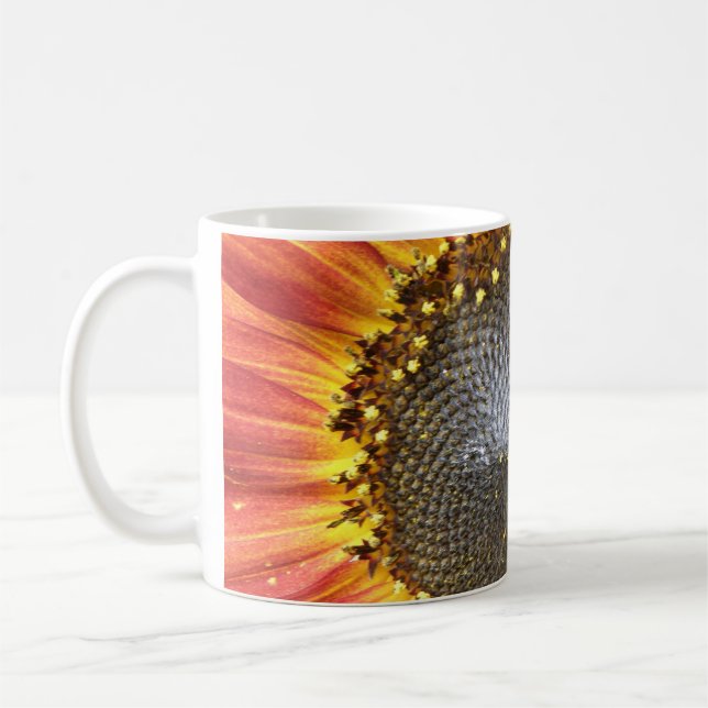 Red and Yellow Sunflower Mug (Left)