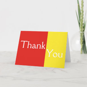 Red and Yellow Thank You card