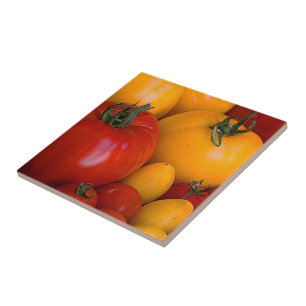 Red and Yellow Tomatoes Tile
